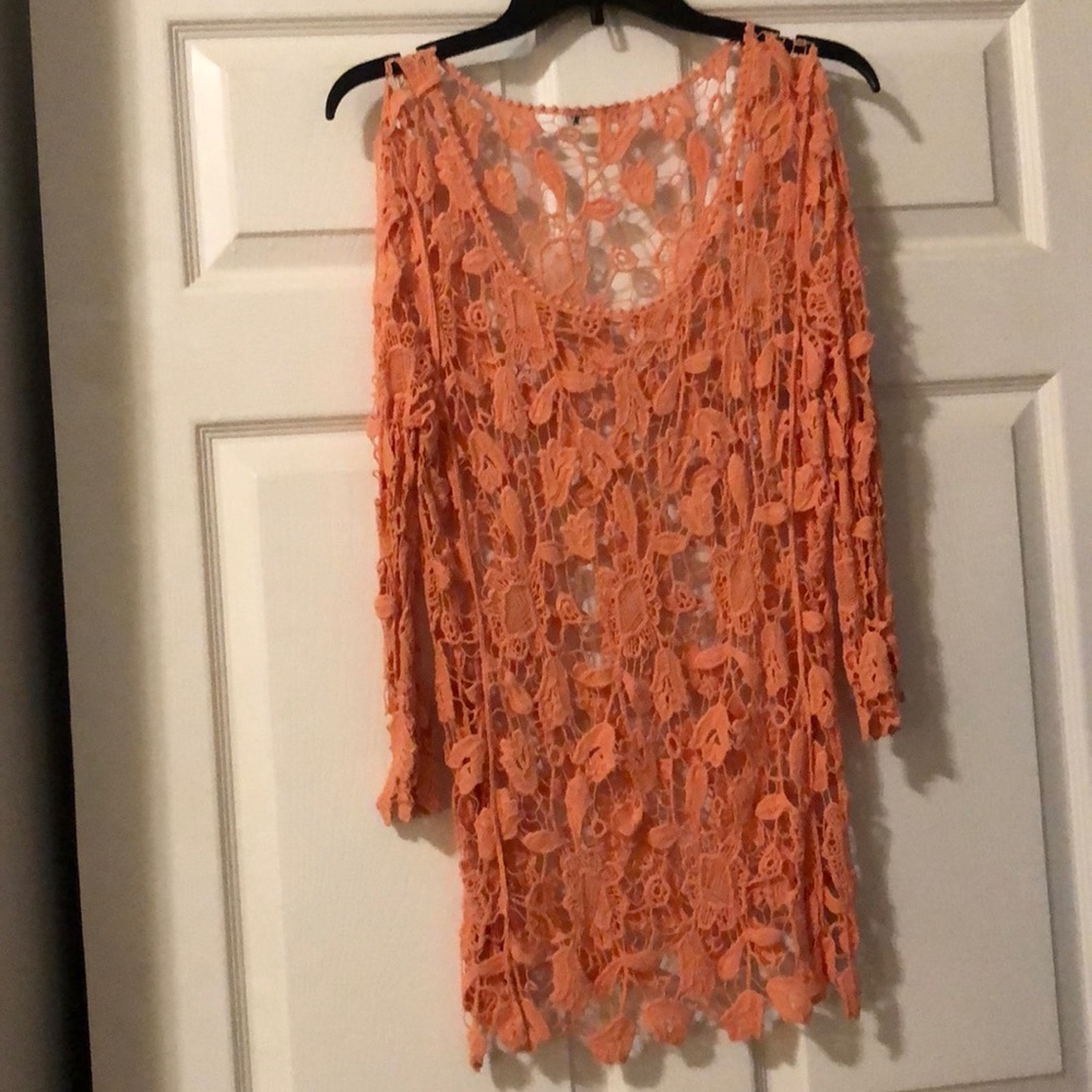 Coral Floral Knitted Shirt